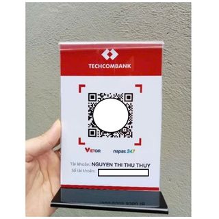 Bảng A6 để bàn  quét mã QR ngân hàng in theo yêu cầu