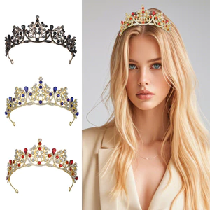 Sinh Nhật Vương Miện Baroque Cao Cấp Người Nổi Tiếng Nữ Thần Đảng Vương Miện Mũ Đội Đầu Ảnh Đạo Cụ Quà Tặng