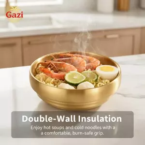 Bát cơm bằng thép không gỉ 304 hai lớp phong cách Hàn Quốc chống rò rỉ có nắp dành cho học sinh đi học Hộp đựng thực phẩm súp Bento [VN]