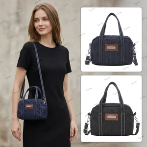 Túi Đeo Vai PYCOU, Túi Xách Đa Năng Phong Cách Hàn Quốc, Túi Đeo Ngang Denim Retro Phong Cách Mùa Xuân Mùa Hè