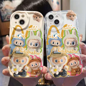 Ốp lưng tương thích cho iPhone 17 Air 16 15 14 13 12 11 Pro X XR XS Max SE 2020 6 7 8 Plus Kem gợn sóng viền cong Motif Thiết kế sáng tạo NYKB077