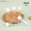 5 Chai nhựa nhỏ 60ML Chai gừng có nắp Chai nước ép Mini Hộp đựng chai chất lỏng có thể tái sử dụng Chống rò rỉ [VN]