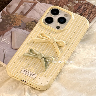 Ốp Lưng Phong Cách Hàn Quốc Cho iPhone 12 13 14 15 16 Pro Max Apple iPhone Case Nơ Mềm 3D Nơ