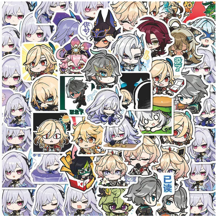 [Chống nước] Sticker Genshin Impact Skirk mix 48 miếng | Shopee Việt Nam