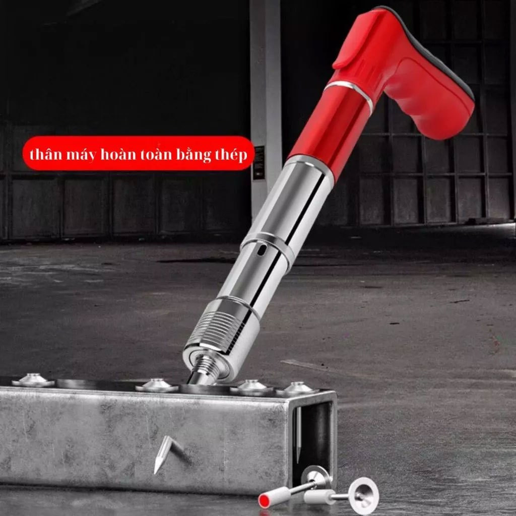 Máy Bắn Đinh Hạt Nổ Mẫu Mới Nhất 2025 Bắn Đinh Bê Tông tiện lợi đễ dùng (Tặng Kèm 100 Đinh )
