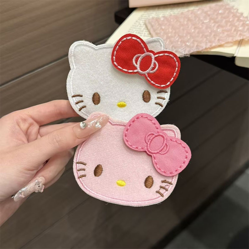 Miếng dán tóc vải dễ thương hình mèo con và thỏ ma thuật, phong cách mới