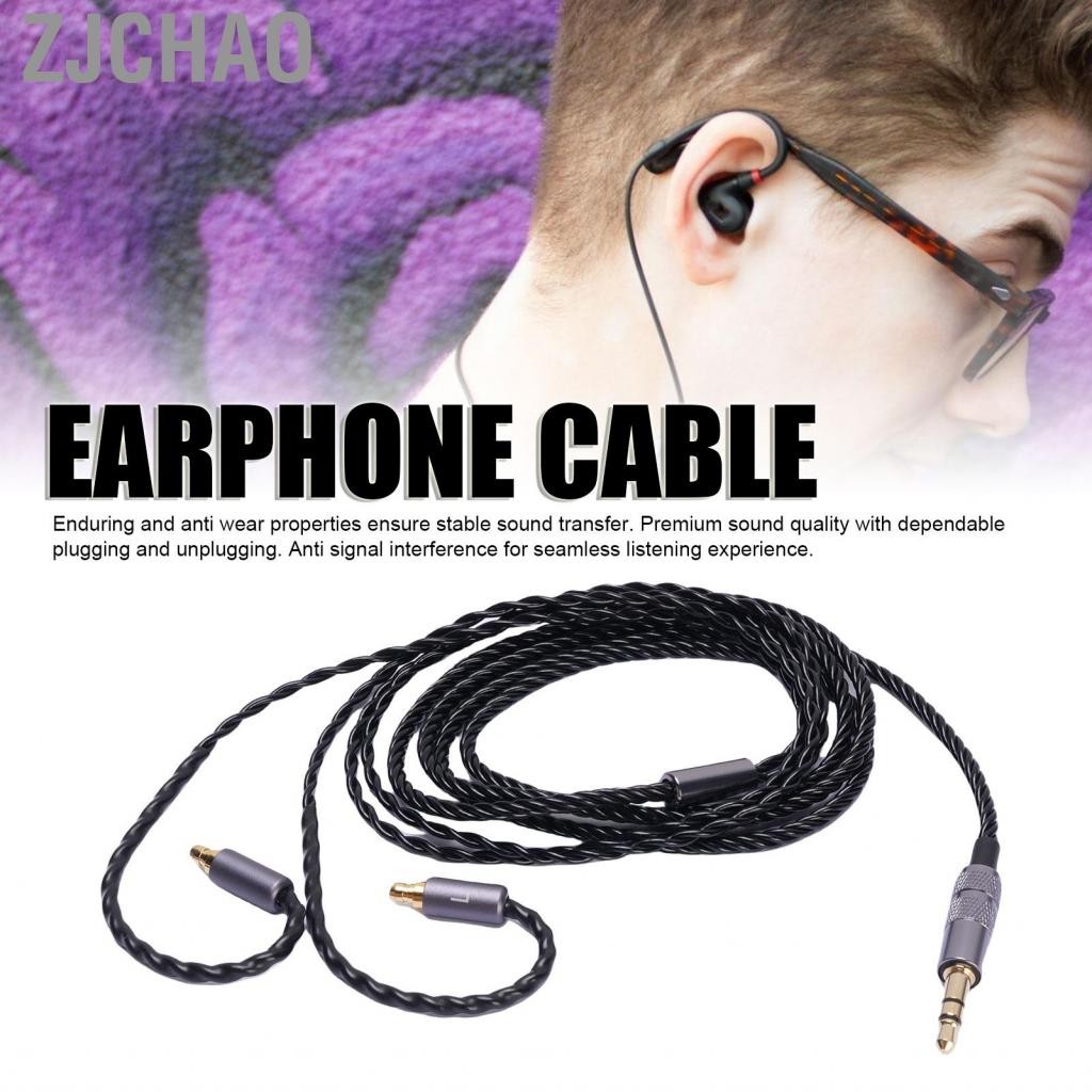 Zjchao Cáp mở rộng tai nghe 3.5 mm Hi Fi Audio Aux tương thích với IE100 IE400 IE500 Pro Tai nghe