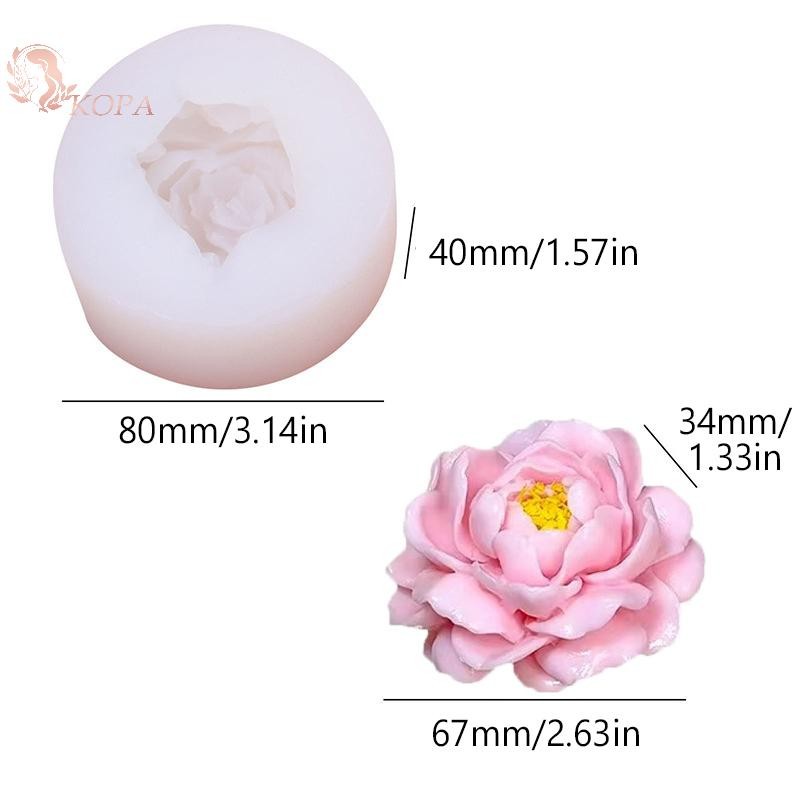 Khuôn silicon hoa hồng hoa nhài KOPA 3D dùng làm bánh, sô cô la, xà phòng & kẹo mềm DIY VN
