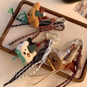 Túi đựng búp bê ruy băng Hàn Quốc dễ thương Charm – Mặt dây chuyền họa tiết chấm bi, ngôi sao và trái tim
