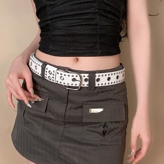Thắt lưng da PU phong cách Hip Hop Y2K dành cho nam