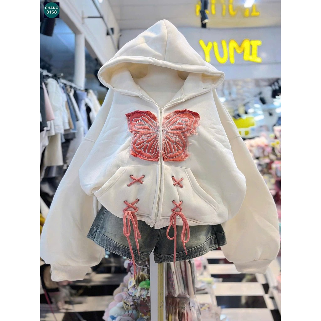 Áo khoác nỉ có khoá - Khoác nỉ dáng rộng unisex nam nữ -chang3158