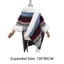 JVSUB Trẻ Em Áo Poncho Mông Cổ, Áo Len Giả Cổ Áo Cardigan Tua Rua Khăn Choàng, Len Nhân Tạo Thời Trang Phong Cách Dân Tộc Mùa Đông Ấm Áp Mũ Dệt Kim Cho Trẻ Em