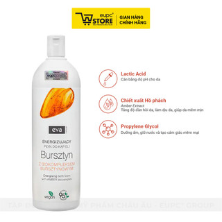 Gel Tắm Hổ phách Tươi Mới Hỗ Trợ Gia Tăng Độ Đàn Hồi, Cân Bằng Độ pH Và Dưỡng Ẩm Cho Da Eva Natura 750ml