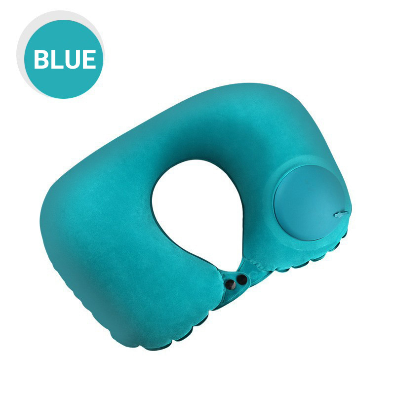 MB6 Gối kê cổ chữ u  cao cấp, Gối chữ u bơm hơi ngủ văn phòng, du lịch gấp gọn tiện dụng MALAN