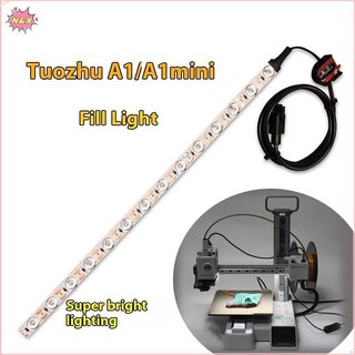 N & X 1 Cái Lắp Đặt Từ Tính Dải LED Hợp Kim Nhôm Cho Bambu Lab A1 / A1 Bộ Thanh Đèn LED DIY Phụ Kiện.