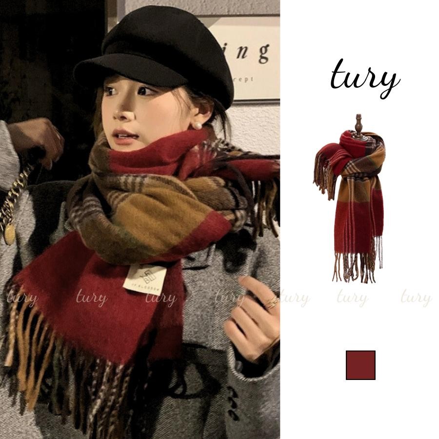 Khăn Quàng Cổ Len Unisex Nam Nữ - Tury - Khăn Len Choàng Cổ Phối tua rua - LN155