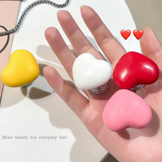 Set 3 Nút Dán Nhấn Xả Và Tay Nắm Cửa Hình Trái Tim, Chất Liệu Nhựa, Màu Hồng/Đỏ/Trắng, Trang Trí Phòng Tắm Sáng Tạo, Độ