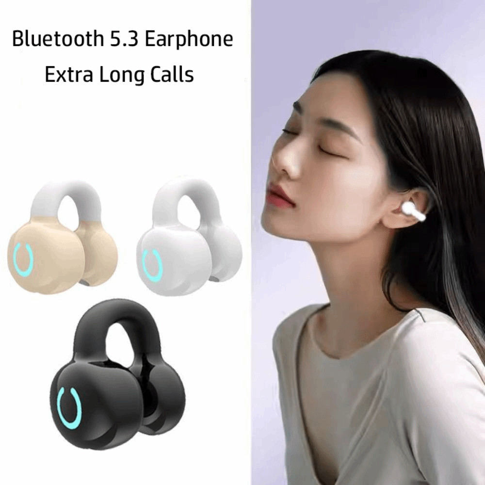 Tai nghe Bluetooth 5.3 kẹp tai MONOSTYLE, tai đơn, pin lâu, âm thanh nổi HiFi không dây