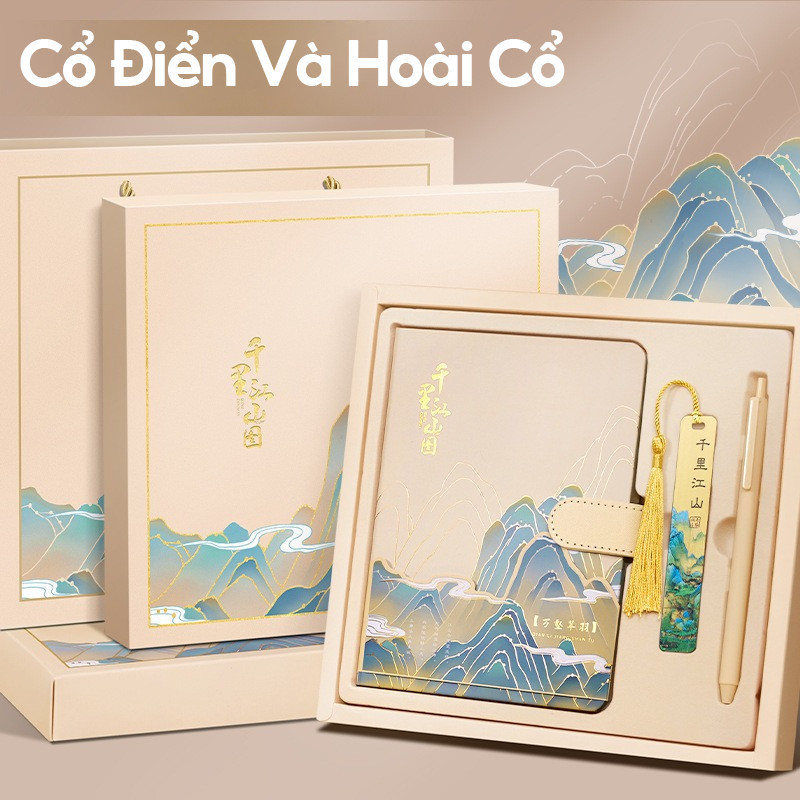 Hộp Quà Tặng Bộ Sổ Tay, Phong Cách Trung Hoa, Hộp quà tặng ý nghĩa, Phù Hợp để Tặng Giáo Viên, đồng Nghiệp