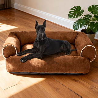 Giường cho chó, Chuồng chó chỉnh hình cực lớn, Sofa cho chó nhung da hươu mềm, Giường cho thú cưng ngủ sâu chống thấm nước cho trẻ nhỏ, vừa và lớn