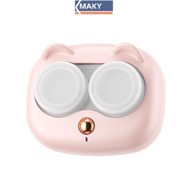 Onetimingcool Contact Lens Cleaner Siêu âm có hộp có thể tháo rời Loại bỏ máy làm sạch Protein rách Vỏ kính áp tròng di động VN
