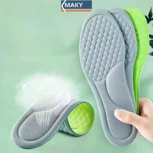 Onetimingcool 2 Chiếc Chân Chỉnh Hình Đế Giày Chạy Bộ Bộ Nhớ Mềm Xốp Đế Cho Giày Nam Nữ Khử Mùi Thấm Hút-Áo Massage Thể Thao Đế VN