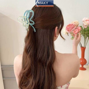 Onetimingcool Màu Gradient Kẹp Tóc Cho Nữ Hairgrips Acrylic Vuốt Tóc Kẹp Tóc Phụ Kiện Tóc Thanh Lịch Bé Gái Mũ VN