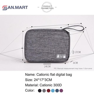 Bigdealssuper Đen Xanh Phụ Kiện Điện Tử Người Tổ Chức Chống Thấm Nước Cáp Dữ Liệu USB Sạc Cắm Túi Du Lịch Siêu