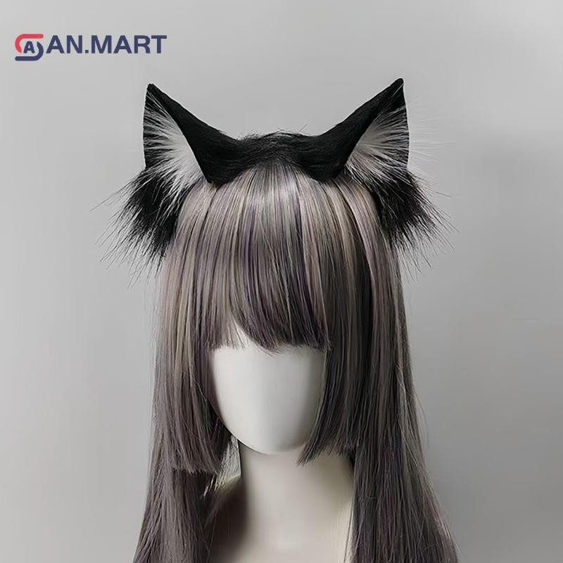 Bigdealssuper Hoạt Hình Sang Trọng Tai Dành Cho Nữ Cô Gái Cosplay Tóc Ngộ nghĩnh Dễ Thương Gothic Tóc Vòng Sáng Tạo Phụ Kiện Tóc Quà Tặng Siêu