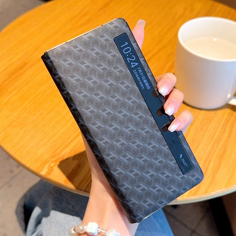 Thích hợp cho Honor MagicV5 Vỏ Điện Thoại Bao Gồm Tất Cả Giá Đỡ Chống Sốc Phong Cách Mới Honor Magicv5 Flip Từ Tính Da