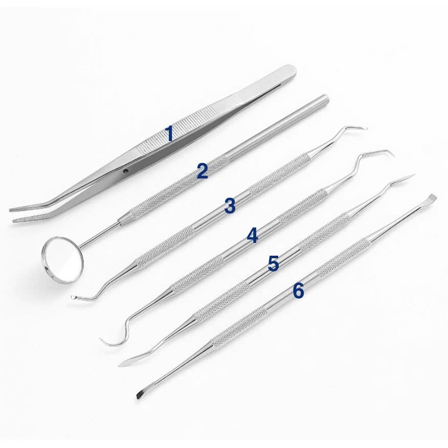 【COD】Bộ dụng cụ vệ sinh răng miệng đa chức năng 3-6 chi tiết, phù hợp cho phòng khám nha khoa, chất lượng cao và bền bỉ