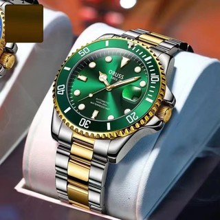 Đồng Hồ Nam Thời Trang ORUSS Dây Titan Không Gỉ Mạ Vàng Sang Trọng, Mặt Kính Cường Lực, Máy Quartz Cao Cấp - DH92