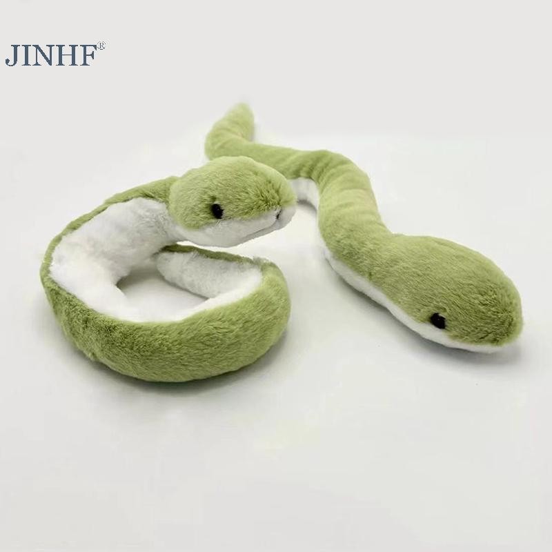 JINHF 1 Con Bò Sát Có Thể Uốn Cong Mô Phỏng Rắn Sang Trọng Trang Trí Nhà Cửa 40cm Thú Nhồi Bông Xanh Rắn Sang Trọng Búp Bê Bông Mềm Trang Trí HOT