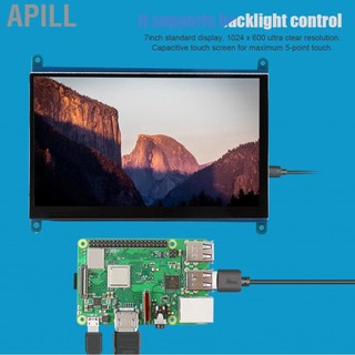 Apill Apill Ciglow Raspberry Monitor 7 inch 1024x600 Ultra HD LCD Touch Touchscreen HDMI để tương thích với