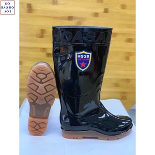 Ủng lao động MŨI ĐẾ THÉP HOA SAN size 39-43, Ủng bảo hộ chống va đập, ủng đi công trình