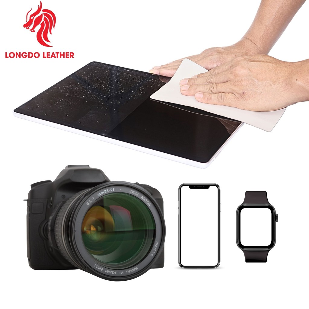 Combo 3 khăn da cừu chuyên vệ sinh lens máy ảnh, mắt kính, màn hình điện thoại