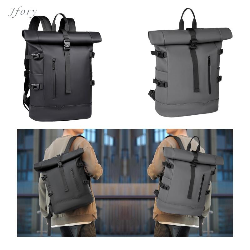 Ba lô Jfory Rolltop dành cho nam có tay cầm Quà tặng Ba lô Daypack thông thường để đi bộ đường dài