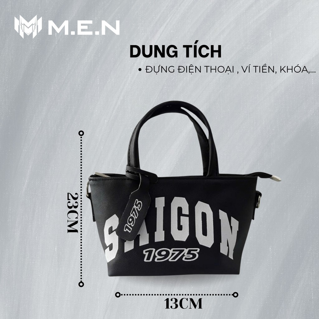 Túi đeo vai da PU sài gòn 1975 nhỏ M.e.n chống thấm nước [CAO CẤP]