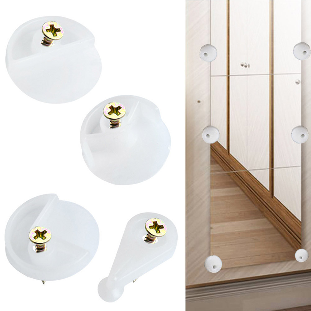 Kẹp cố định gương Tủ quần áo 20 / 50 chiếc Bộ giữ kính không khung Bảng điều khiển