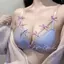 Dòng sản phẩm mở rộng ma thuật Pure Desire Nơ Tím Ngọt Cay Đồ lót gợi cảm Bộ quần lót ngực nhỏ