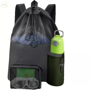 Túi bơi AWNGD, Ba lô dây rút lưới, Nylon chống nước di động có túi ướt Đồ bơi ba lô đi biển