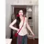 Mùa xuân năm nay Bộ áo len ngắn dệt kim ngắn dệt kim màu đỏ phổ biến dành cho nữ
