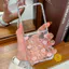 Phone Case For Xiaomi MIX Flip2 / MIX Flip TPU Transparent Chain Cat Heart Fold Translucent Aesthetic Korean Cute
