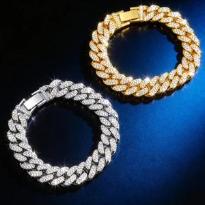 Vòng tay Hip-hop kim cương đầy đủ Shuling Trang sức thời trang vàng 18K