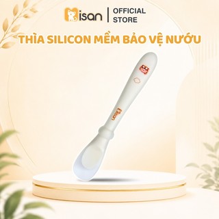 Thìa ăn dặm silicon cho bé MISAN bảo vệ nướu mềm mại, muỗng tập ăn dặm an toàn cho bé sơ sinh