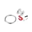 CATMALLER88 RC Tời Cuộn Dây, 25T Spline Gear Bạc Dây Thép Đỏ Móc Kéo, Dây Thép Kim Loại Bền Dây RC Xe Bánh Xích Mô Phỏng Leo Núi