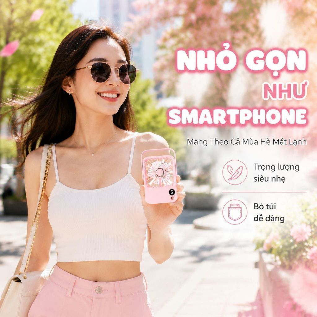 ⚡Ship Nhanh⚡Quạt mini sạc USB di động tiện lợi | Quạt cầm tay bàn gió mạnh gọn nhẹ | Quạt để bàn sạc pin nhỏ gọn dễ mang