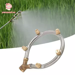 Máy phun nước tưới tròn PWSEND, Vòi phun sương bằng thép không gỉ có ren M14 * 1.5mm, Vòi phun sương phun sương mịn bền 5 đầu tưới cây