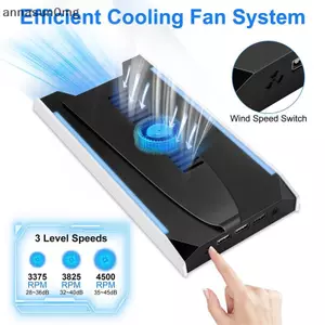 AA Cho PS5 Slim / PS5 Pro Đế Làm Mát Dọc Đế RGB VR Bộ Điều Khiển Tai Nghe Sạc Do Station W / Quạt Làm Mát 3 Tốc Độ Cho PS5 VN