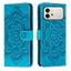 Emboss Hoa Da Ốp Lưng Điện Thoại Honor 600 5G Datura Ví Flip Book Case Cover Funda